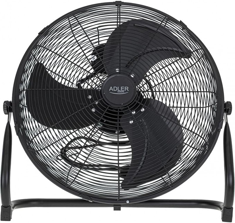 Ventilator Standventilator Windmaschine 45 cm 200 W Chrom 3 Geschwindigkeiten Aluminiumflügel leise – 2