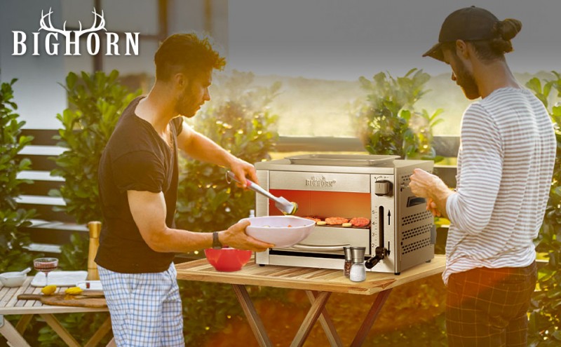 Steakgrill Infrarot tragbarer Gasgrill 870°C perfekt für Steak Picknick BBQ 33 x 45 x 30 cm – Thumbnail 8