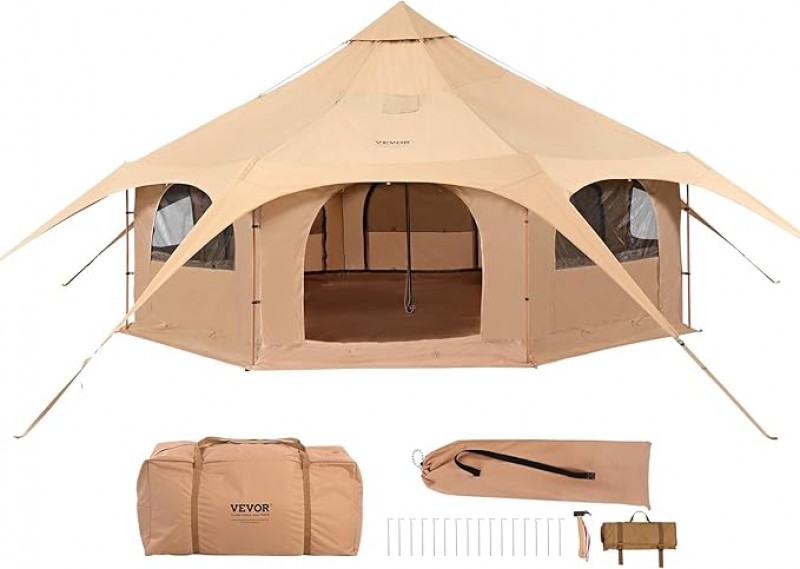 Canvas-Zelt Glockenzelt Jurtenzelt 5 x 5 x 2,8 m bis zu 10 Personen – 2