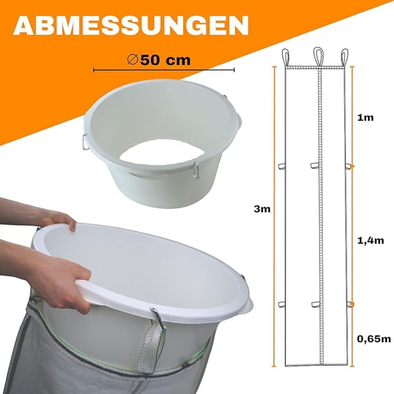 Bauschuttentsorgung Bauschuttrutsche Schuttrutsche 12 m flexibel 4x3m Schläuche hohe Standfestigkeit – 2