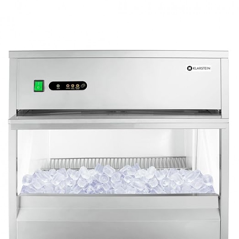 Professioneller Eiswürfelbereiter 50 kg Eiswürfelmaschine 10 kg Vorratsfach LED