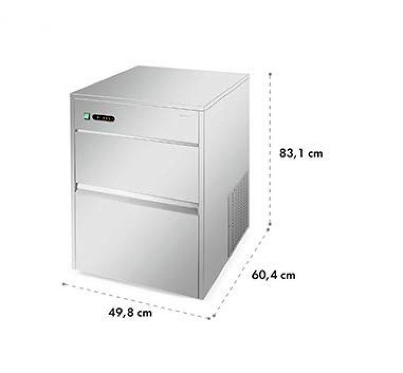 Professioneller Eiswürfelbereiter 50 kg Eiswürfelmaschine 10 kg Vorratsfach LED – Thumbnail 7