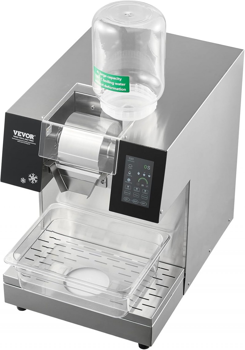 Schneeflocken-Eisbereiter Milchshake Softeis 240 kg/24 h Edelstahl-Eisrasierer Schneekegel-Maker – Thumbnail 7