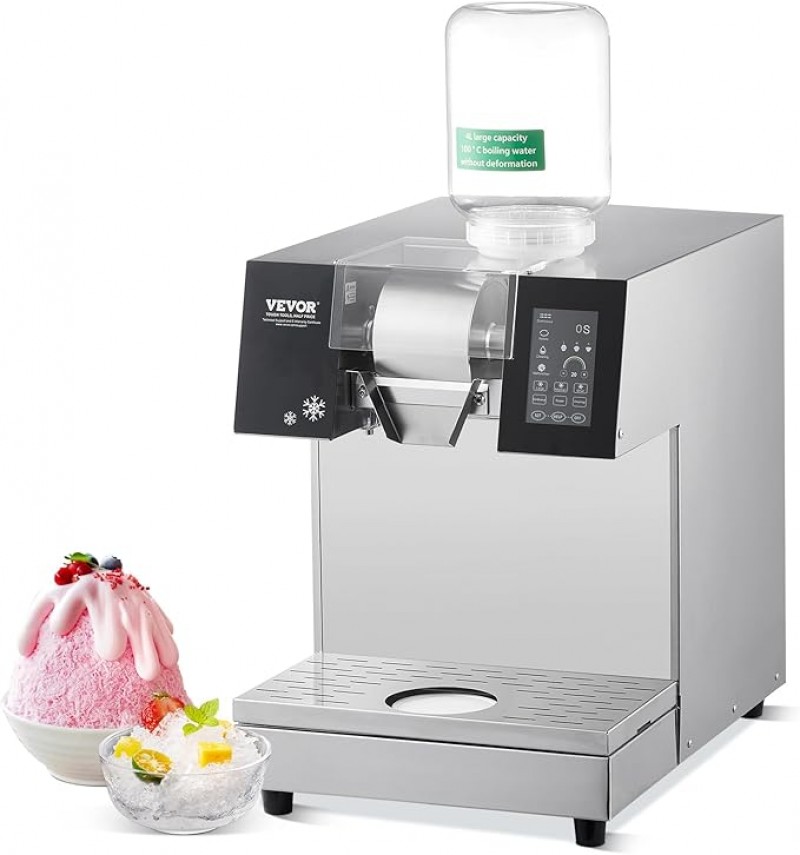 Schneeflocken-Eisbereiter Milchshake Softeis 240 kg/24 h Edelstahl-Eisrasierer Schneekegel-Maker – 2
