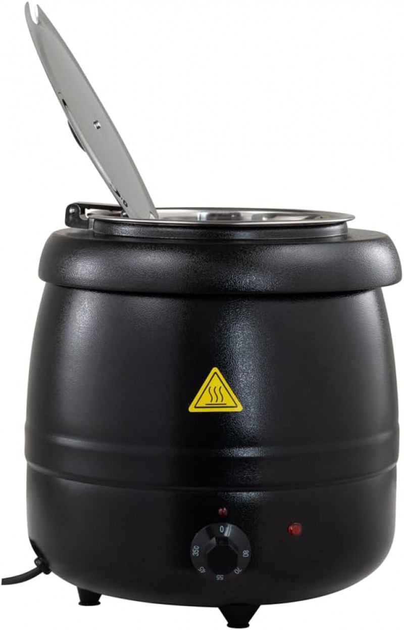 Suppentopf Topf Kochtopf Soßentopf elektrisch bis 95 °C 10 Liter schwarz Gastronomiebedarf – 4