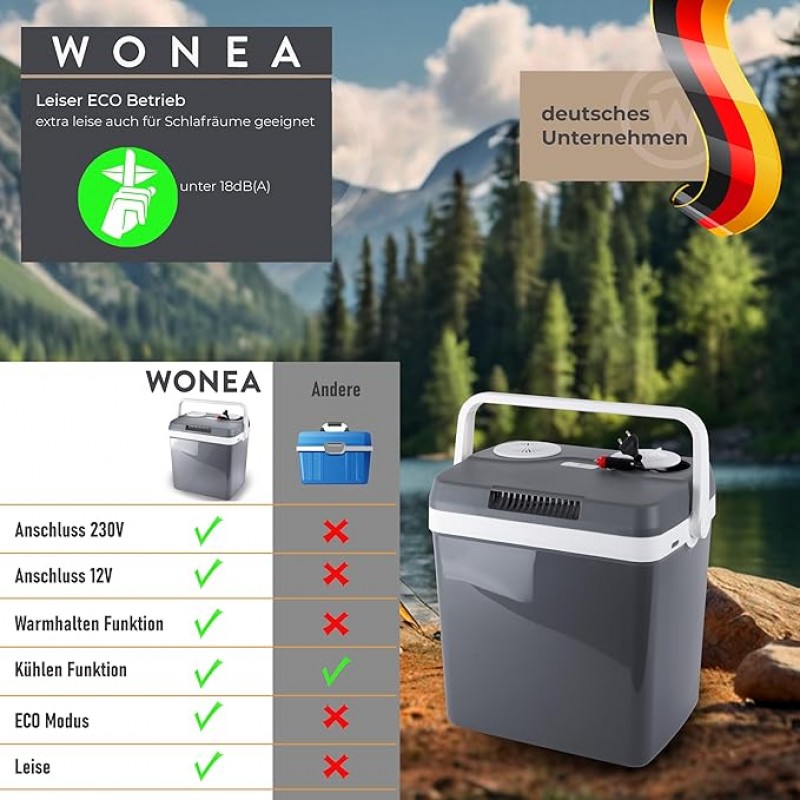 Kühlbox 32L elektrisch 12V + 230V Kühlen und Heizen elektrische Kühlbox Thermoelektrische Kühlbox – 3