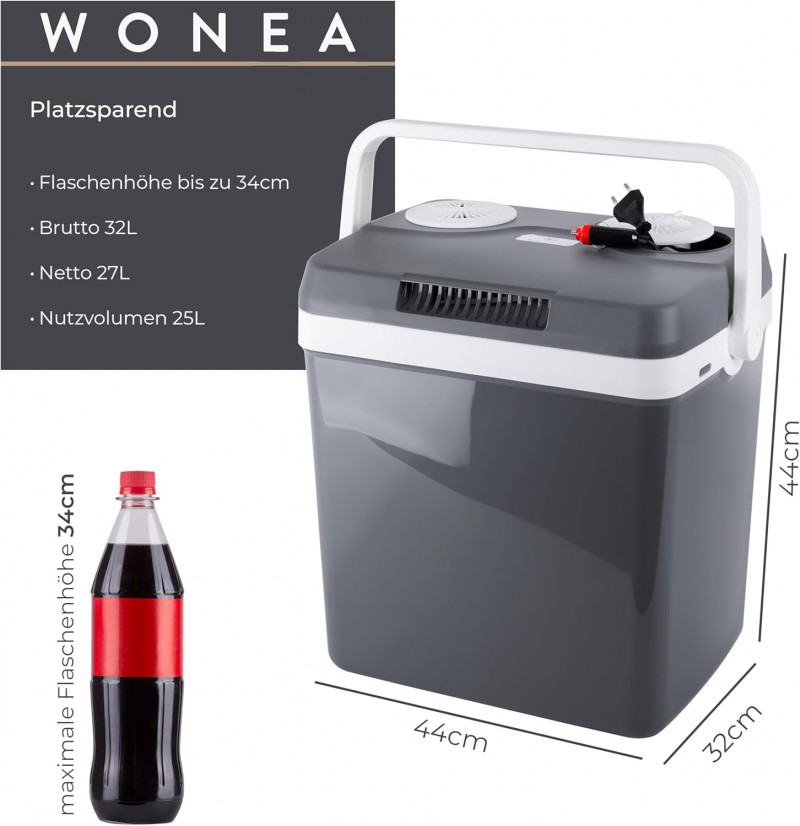 Kühlbox 32L elektrisch 12V + 230V Kühlen und Heizen elektrische Kühlbox Thermoelektrische Kühlbox  – Thumbnail 7