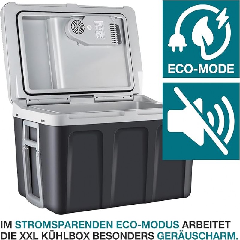 Kühlbox 40L mit Kühl- und Heizfunktion elektrische Kühlbox mit Rollen 230V & 12V Stromanschluss für – 4