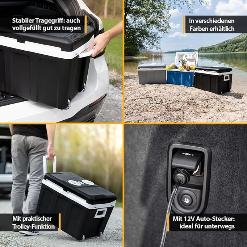 Minikühlschrank Kühlbox 45L elektrisch 12V 230V Anschluss 6°C bis 50°C für Auto & Steckdose – 4