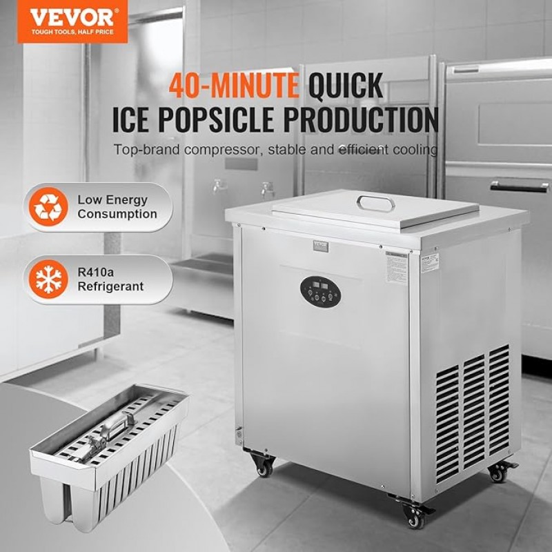 Eis am Stil Maschine Eisbereiter gewerbliche Eismaschine 40 Stück Edelstahl-Eismaschine für Eis – 5