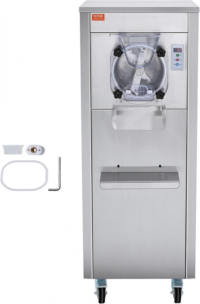 Gewerbliche Eismaschine Eisbereiter 18 l/h Harteismaschine mit Rädern 6 l Edelstahlzylinder LED – Thumbnail 9