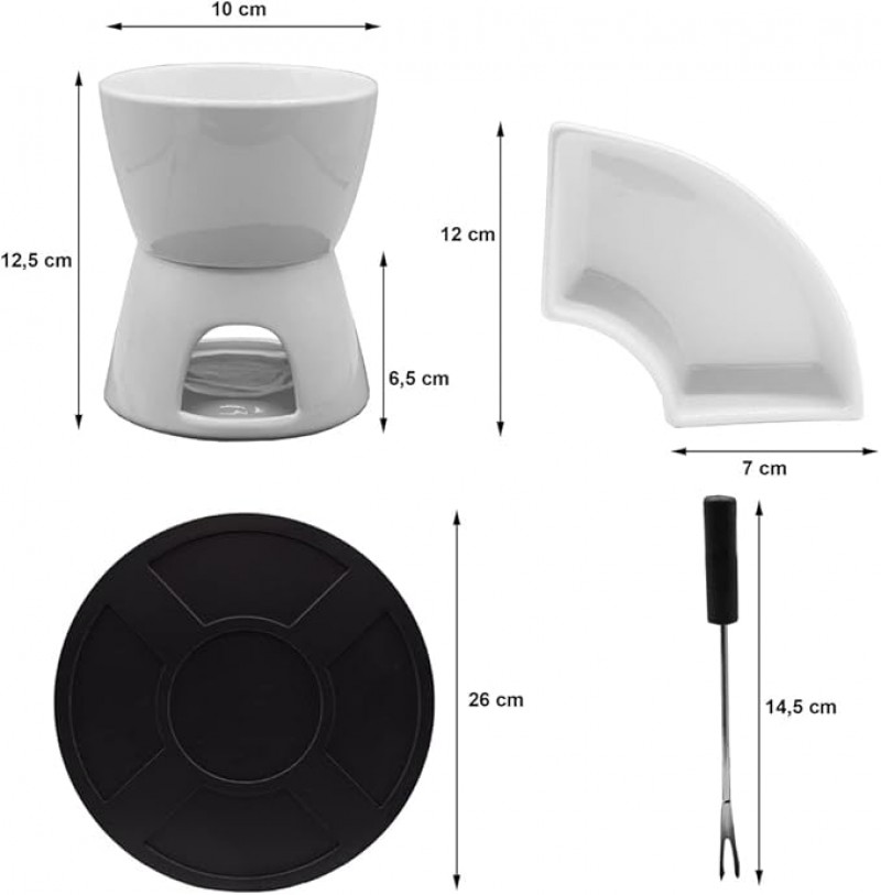 Fondue-Set Schokoladenfondue Käsefondue Schokoladenschmelze Käseschmelze – 3