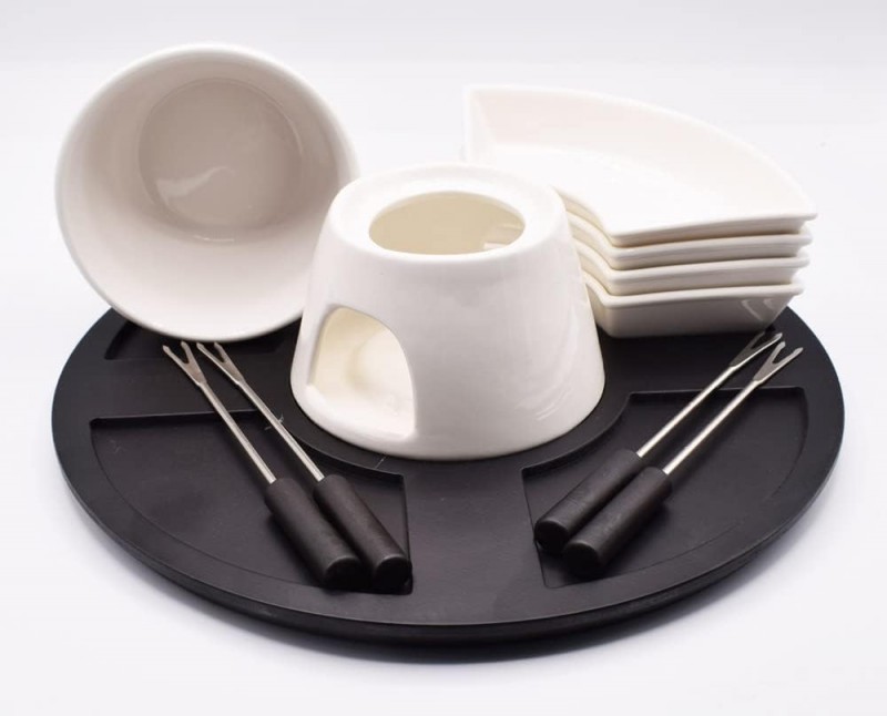 Fondue-Set Schokoladenfondue Käsefondue Schokoladenschmelze Käseschmelze  – Thumbnail 6