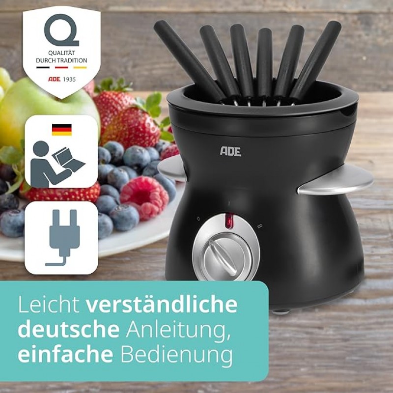 Schokoladenfondue elektrisch 500 ml 8 Spieße 2 Temperaturstufen Schmelzen Warmhalten Temperatur – Thumbnail 7