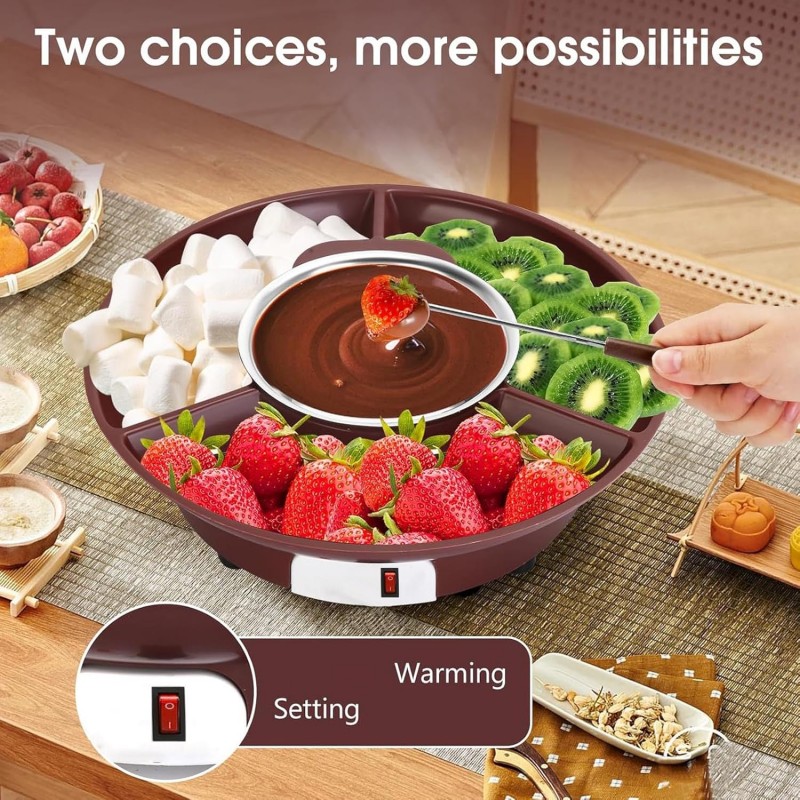 Schokoladenschmelze Schokoladenfondue Fondue Schokoladenschmelzmaschine Schokoladenfondue elektrisch – Thumbnail 6