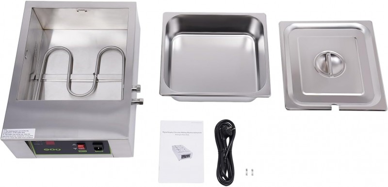 Schokoladenschmelztopf 1000 Watt 0-95 °C einstellbar kommerzieller 8 kg Schokoladenbrunnen Wasserbad – Thumbnail 7