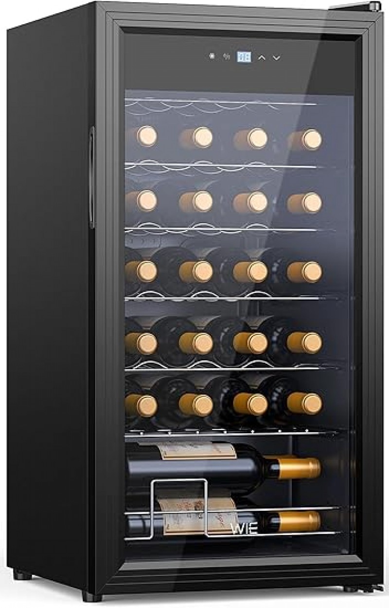 Weinkühlschrank Weinflaschenkühlschrank Weinschrank Kühlschrank Glastüre 28 Flaschen 82 L freistehen – 2