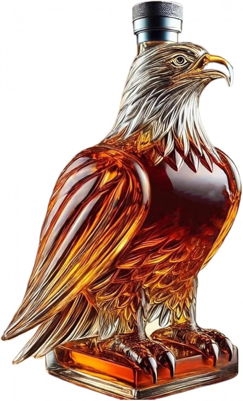 Whiskyflasche Adler Eagle Whisky-Dekanter Tischdekor Dekoration Whisky Eagle Glas-Dekanter Präsent – 2