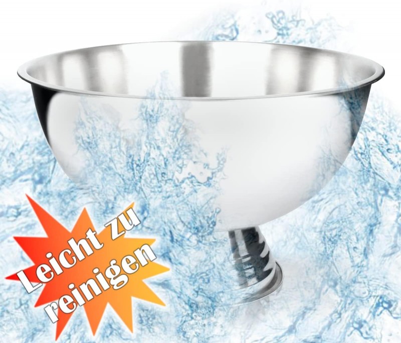 Sektschale Champagnerkühler Früchtekühler Edelstahlschale Getränkekühler Sektkühler Weinkühler – Thumbnail 6