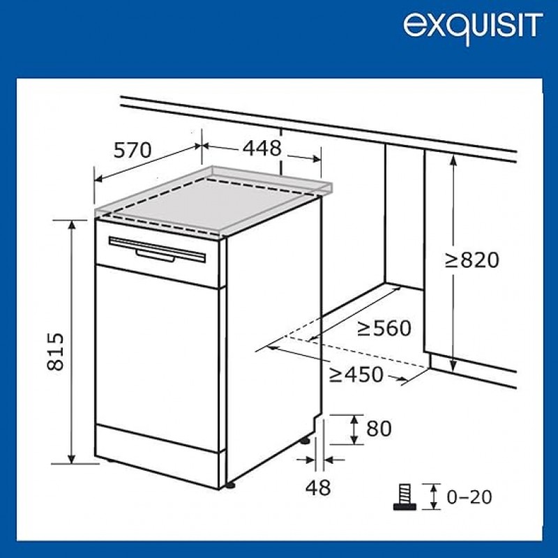 Geschirrspüler Spülmaschine Geschirrspülmaschine 45 cm 9 Maßgedecke 9 Liter Startzeitvorwahl Power+  – 3