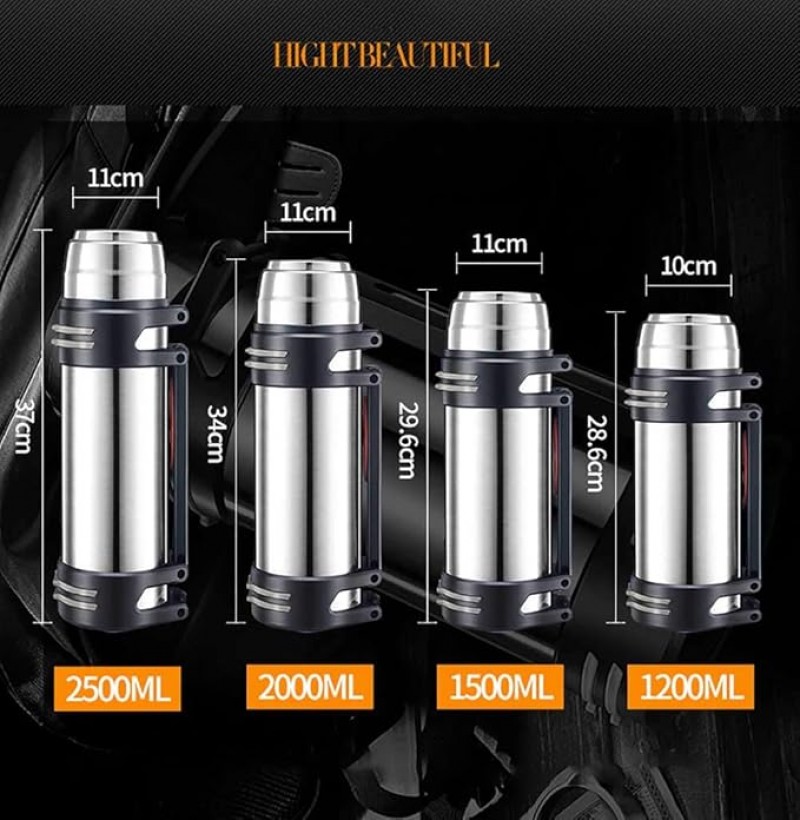 Thermosflasche Trinkflasche Isolierflasche Thermoskanne 1,6 Liter vakuumisoliert Edelstahl BPA-frei 