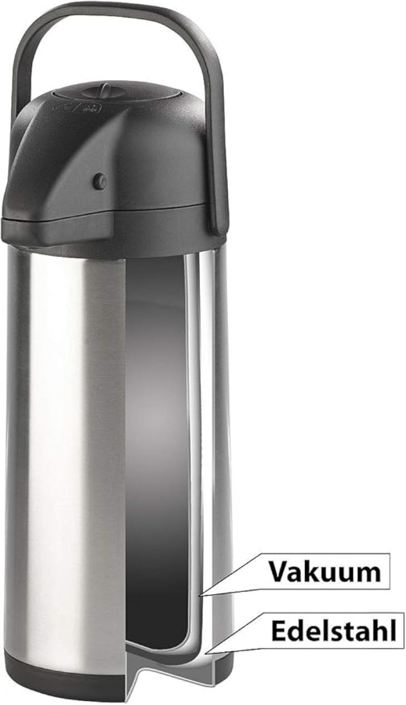 Vakuumisolierkanne 2 x 5 L Isolierkanne Pumpkanne 2er-Set Kaffeekanne doppelwandig mit Pumpsystem – 3