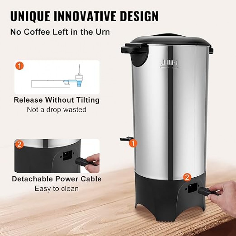 Heißgetränkespender Kaffee-Heißwasserspender Warmhaltebehälter Safteimer Glühweinkessel Glühweinkoch – Thumbnail 6
