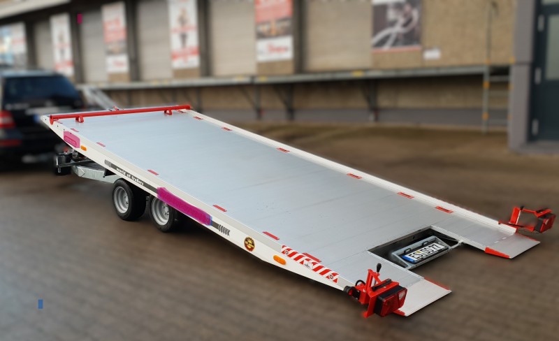 Autotransport Anhänger kippbar 3,0t mit Seilwinde, 100 km/h Zulassung, mieten Vermietung Verleih