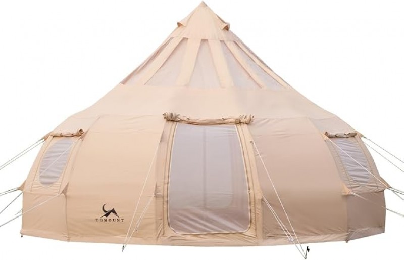 Tipizelt Jurtenzelt Familienzelt Zwiebelzelt Canvas-Zelt 8-Personen 5 x 3,15 m Segeltuch Pyramidenze – 2