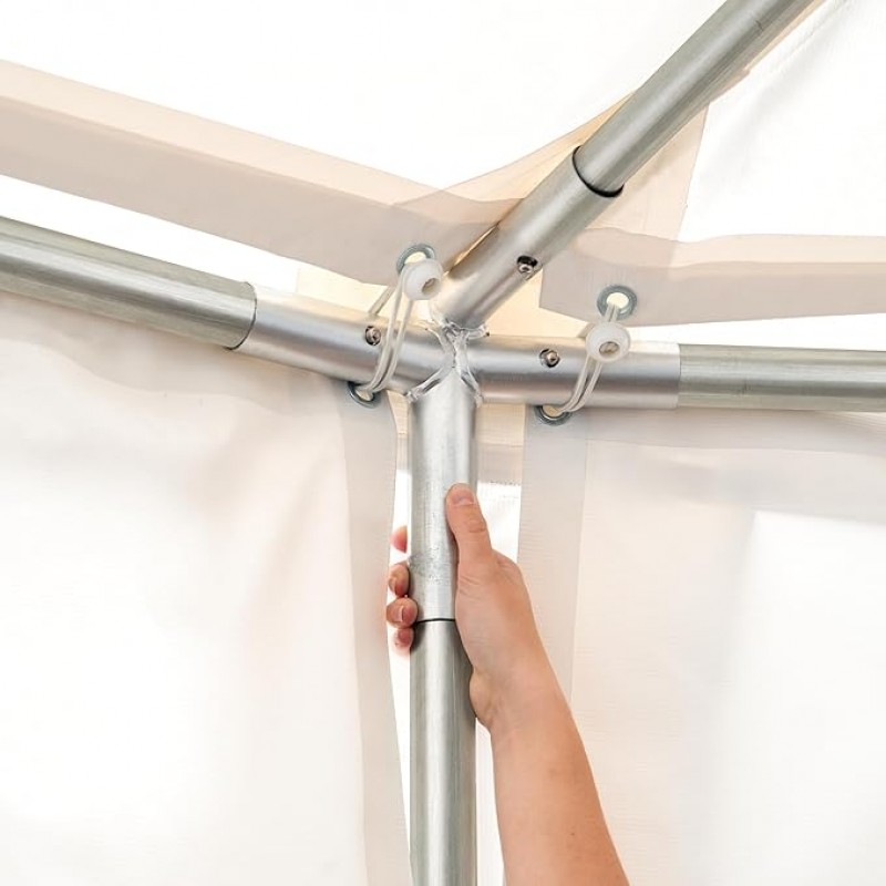 Pagodenzelt Pavillon Partyzelt Hochzeitszelt schneller einfacher Aufbau Fenstern robuste PVC-Plane – 5