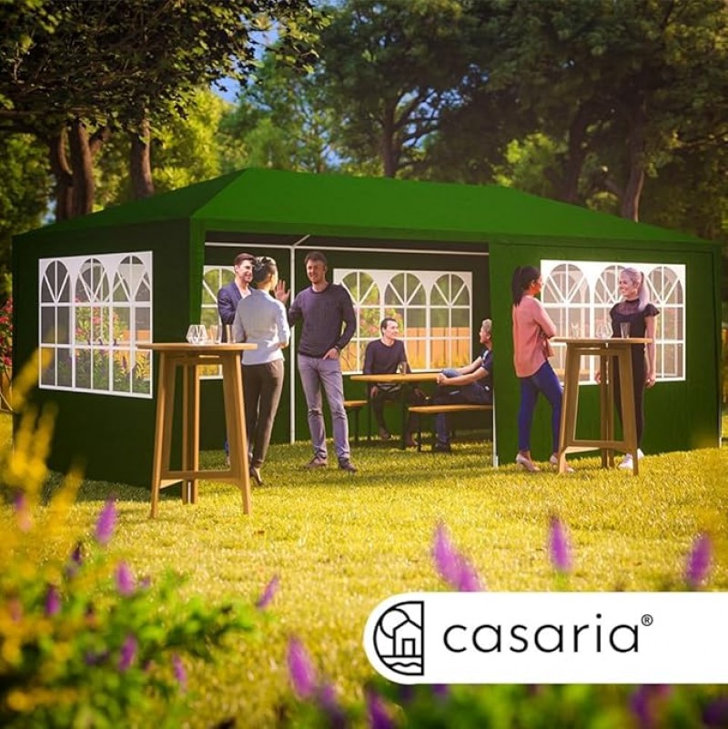Festzelt 3 x 6 Festivalzelt Partyzelt Gartenzelt Pavillon UV-Schutz 18 m² Dachösen Fenster – 2