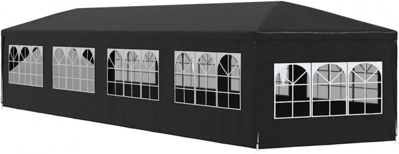 Partyzelt Pavillon Gartenzelt Bierzelt Gartenpavillon 3 x 12 m Anthrazit – Thumbnail 7