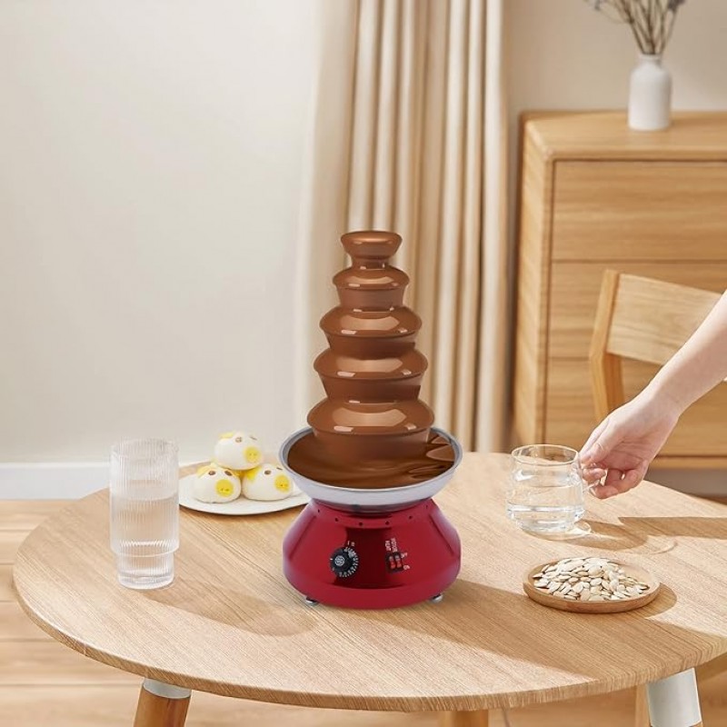 Schokobrunnen Profi Schokoladenbrunnen Schokoschmelze Schokoladenschmelze 3500 g Edelstahl 5 Ebenen – 5