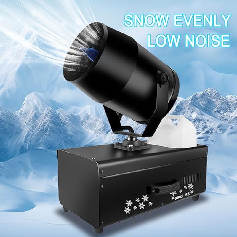 Schneemaschine 2000 Watt professionelle 180° Fernbedienung Schneeerzeuger Schneekanone geräuscharm – 4