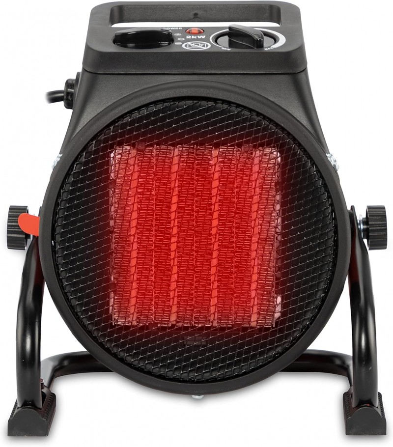 Stromheizung Elektroheizung Elektroheizer Zeltheizung Heizlüfter mit 2000 Watt 2 KW 3 Heizstufen  – Thumbnail 8