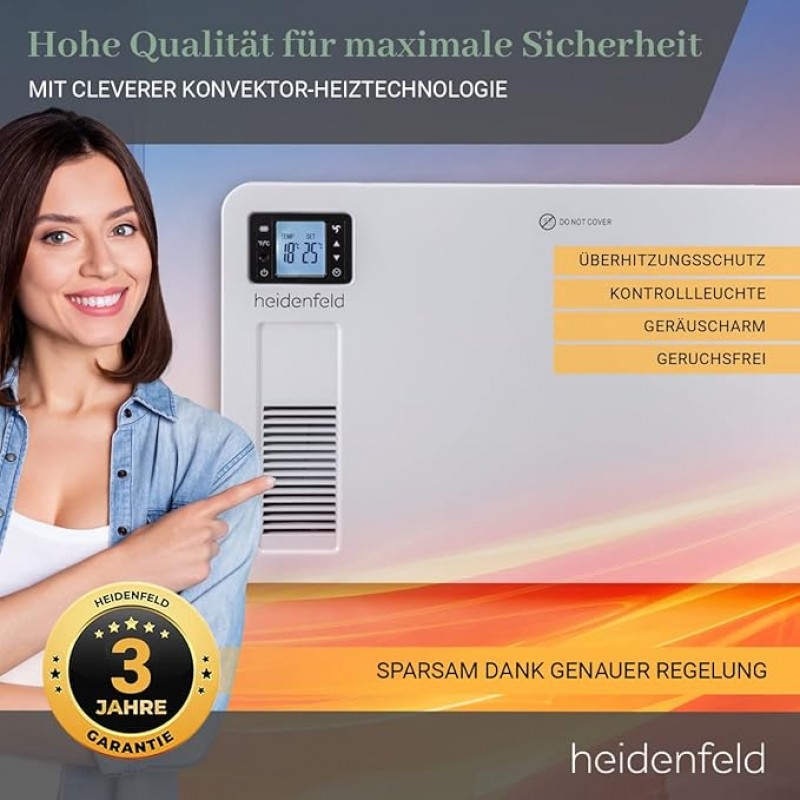 Elektroheizung Camping Heizkörper Standheizung Konvektorheizung 2300 Watt Fernbedienung bis 80 m² – 5