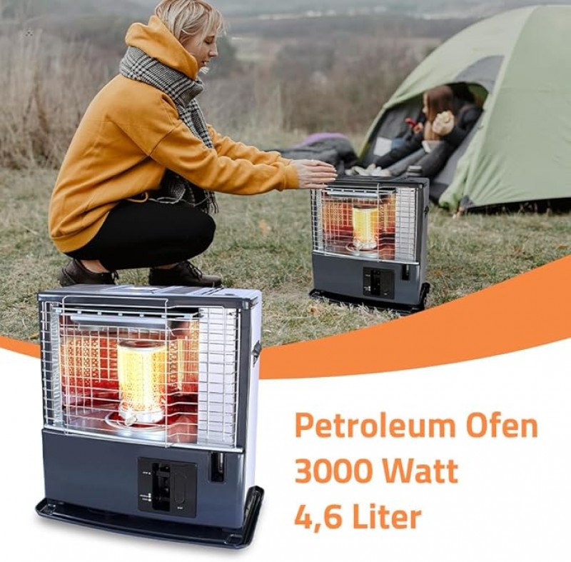 Petroleumheizer 3000 Watt 15 Stunden mit Handpumpe Heizgerät für Outdoor Camping Garten Terrasse – 5