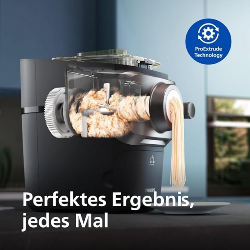 Nudelmaschine elektrisch Pasta Maschine automatisches Wiegen vollautomatisch 8 geformte Scheiben – Thumbnail 6