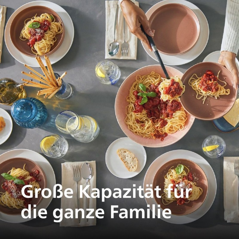 Nudelmaschine elektrisch Pasta Maschine automatisches Wiegen vollautomatisch 8 geformte Scheiben – Thumbnail 7