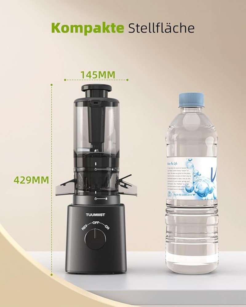 Entsafter Obstpresse Apfelpresse Weinpresse Saftpresse Traubenpresse Beerenpresse elektrisch 0,8 L – 3