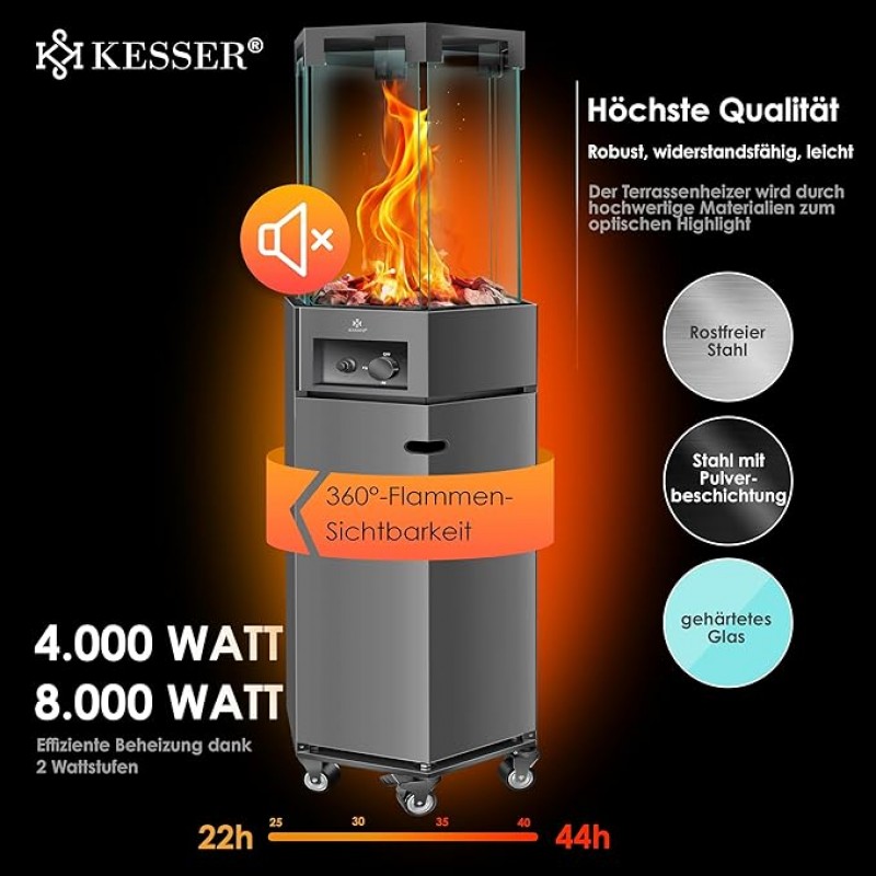 Gasheizer Terrassenheizer Gasheizer Gasstrahler Infrarotheizer Gasheizung Outdoor-Heizstrahler – Thumbnail 6