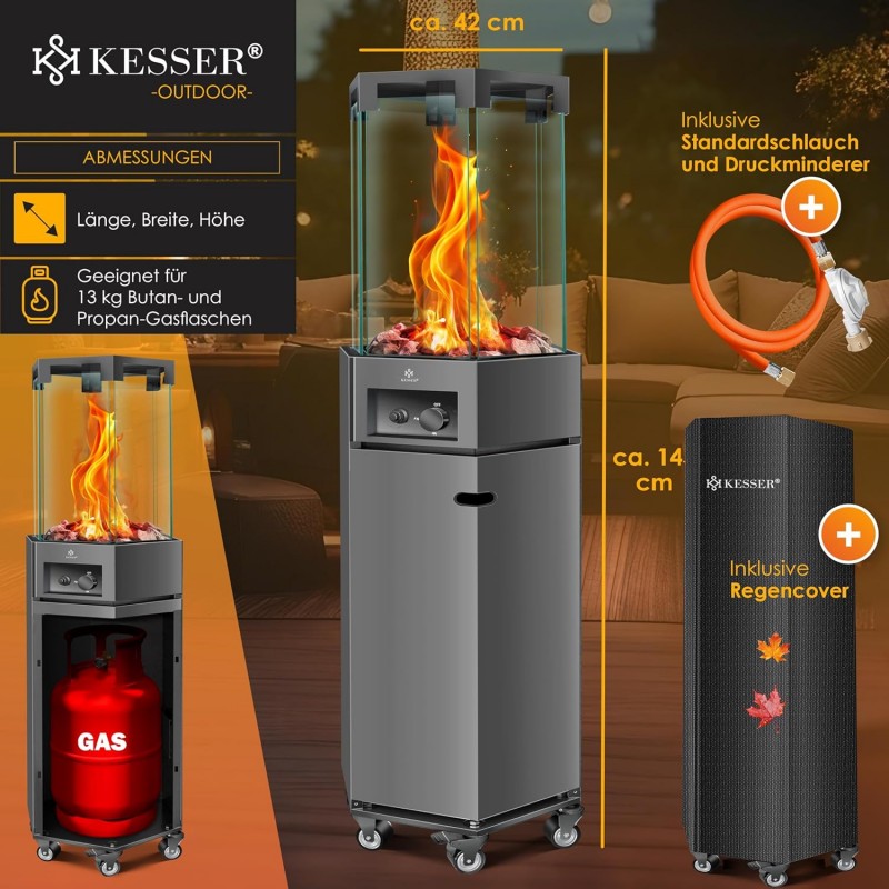 Gasheizer Terrassenheizer Gasheizer Gasstrahler Infrarotheizer Gasheizung Outdoor-Heizstrahler – Thumbnail 7