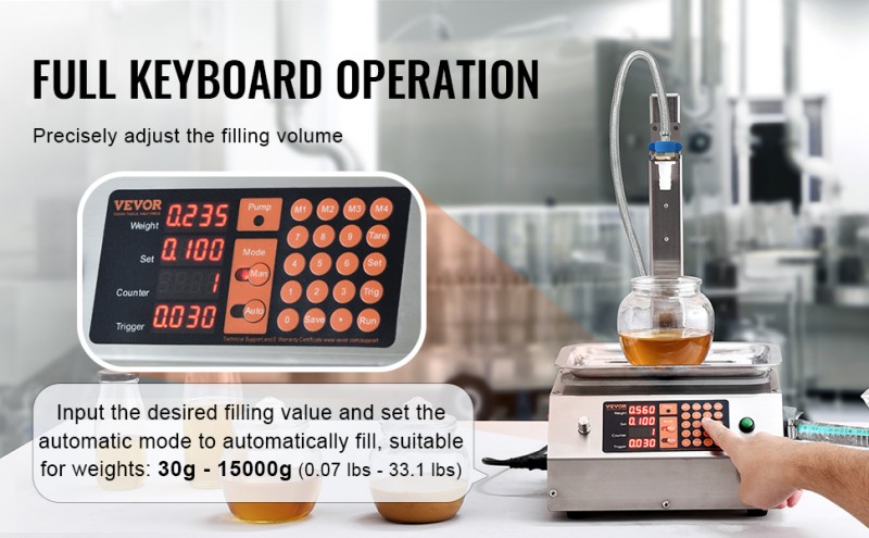Abfüllmaschine 17 l/min Flüssigkeitsabfüllmaschine 30–15.000 g pro Abfüllung Flaschenabfüllmaschine  – Thumbnail 8