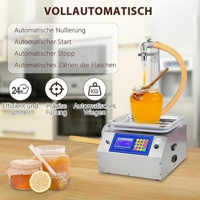 Pastenabfüllmaschine Abfüllmaschine Flaschenabfüllmaschine Flüssigkeitsabfüllmaschine 7 L/Min 1000g – 2