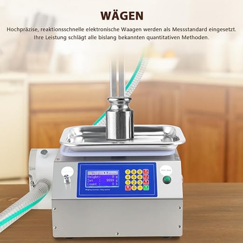 Pastenabfüllmaschine Abfüllmaschine Flaschenabfüllmaschine Flüssigkeitsabfüllmaschine 7 L/Min 1000g – 5