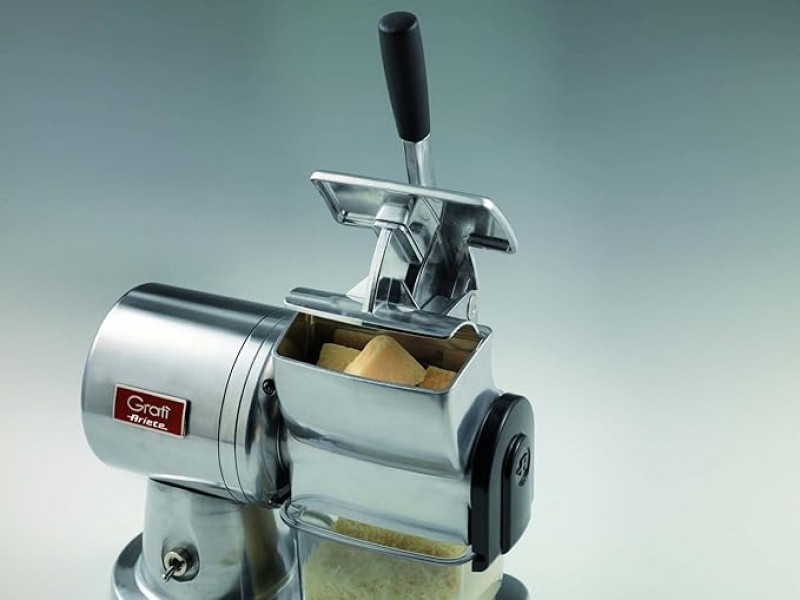 Elektrische Reibe professionell aus Aluminiumdruckguss für Käse Brot Schokolade Trockenfrüchte 350 W – 5