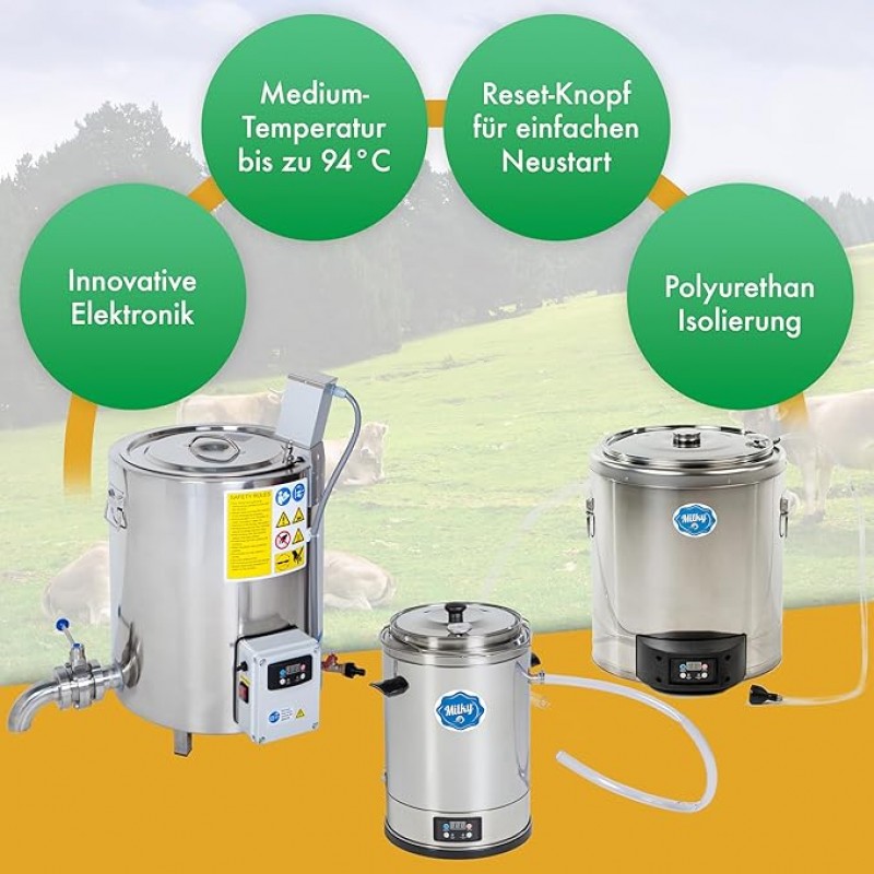 Pasteurisierer 100 L Pf dreiwandiger Käse- und Joghurtkessel mit Zeit- und Temperatureinstellung – Thumbnail 9