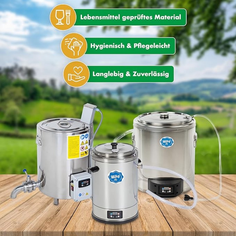 Pasteurisierer 100 L Pf dreiwandiger Käse- und Joghurtkessel mit Zeit- und Temperatureinstellung – 2