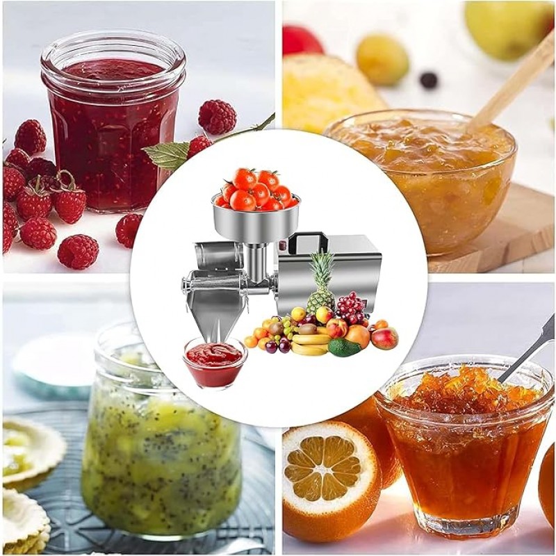 Tomatenpresse Ketchup-Maschine Soßenmaschine Tomatensieb Tomatenmühle elektrisch aus Edelstahl 370 W