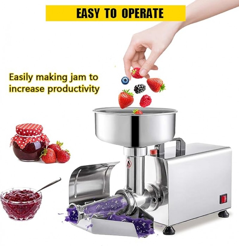 Tomatenpresse Ketchup-Maschine Soßenmaschine Tomatensieb Tomatenmühle elektrisch aus Edelstahl 370 W – 4